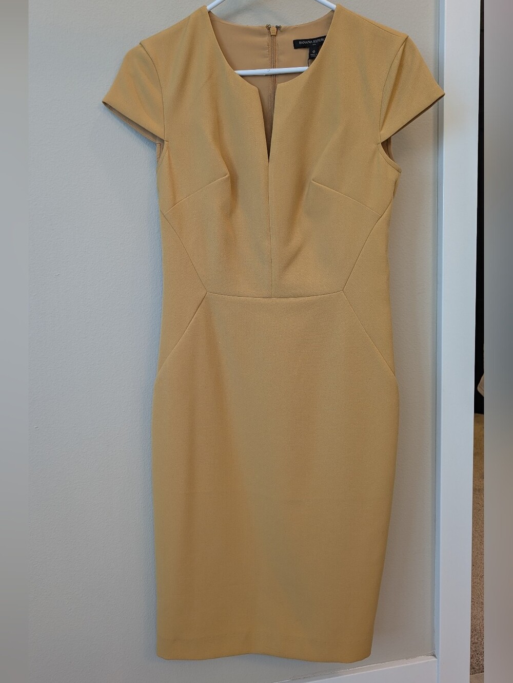 Banana Republic Golden Yellow Cap-Sleeve Dress NWT